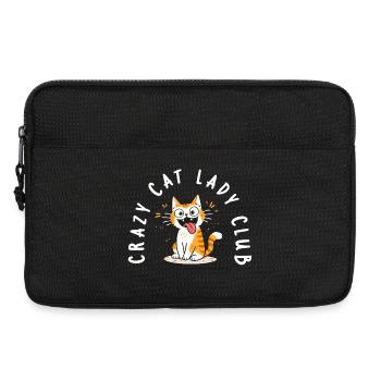 Club de la Folle Chat Drôle de Chat Gribouillis - Sacoche pour ordinateur portable 13 pouces - noir - Devant