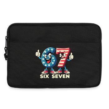 US Flag 67 Memes Six Seven - Laptop bag 13" - black - Front