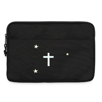 Croix céleste avec étoiles - Sacoche pour ordinateur portable 13 pouces - noir - Devant