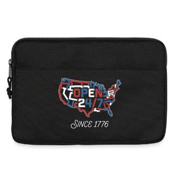 Open 24/7 Since 1776 - Laptoptasche 13" - Schwarz - Vorne