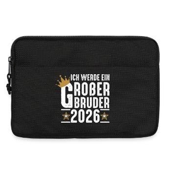 Ich werde Großer Bruder 2026 Schwangerschaft  - Laptoptasche 13" - Schwarz - Vorne