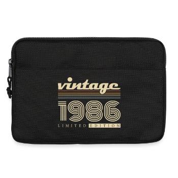 Vintage 1986 Jahrgang Retro Geburtstagsgeschenk - Laptoptasche 13" - Schwarz - Vorne