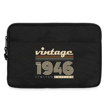 Vintage 1946 Jahrgang Retro Geburtstagsgeschenk - Laptoptasche 13" - Schwarz - Vorne