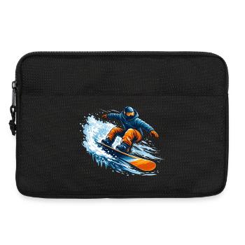 Snowboarder in Action – Winter Sport Design - Laptoptasche 13" - Schwarz - Vorne