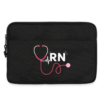 RN Heart Stethoscope Trend Motif - Laptop bag 13" - black - Front