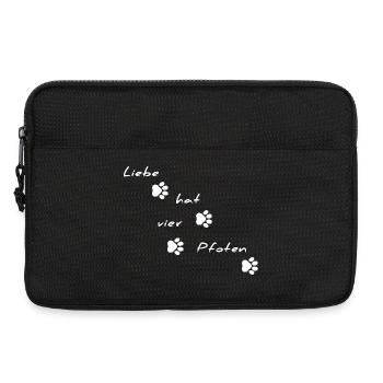 Love Has Four Paws Font Motif - Laptop bag 13" - black - Front