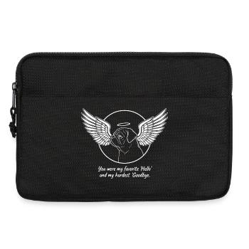 Pug Dog Nuage Ailes d’Ange Adieu Deuil - Sacoche pour ordinateur portable 13 pouces - noir - Devant