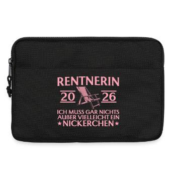 Rentnerin 2026 Muss nix außer Nickerchen - Laptoptasche 13" - Schwarz - Vorne
