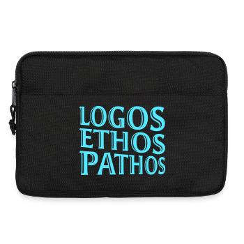 Logos Ethos Pathos Rhetoric Philosophy Student - Laptop bag 13" - black - Front
