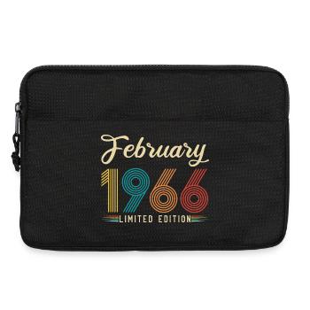 60e Anniversaire Février 1966 60 ans Vintage Rétro - Sacoche pour ordinateur portable 13 pouces - noir - Devant