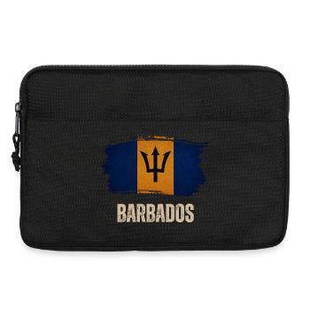 Barbados Grunge-Flagge, ich liebe Barbados - Laptoptasche 13" - Schwarz - Vorne