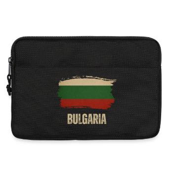 Drapeau grunge bulgare, j’adore la Bulgarie - Sacoche pour ordinateur portable 13 pouces - noir - Devant