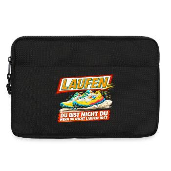 Laufen - Du bist nur Du wenn Du läufst - Laptoptasche 13" - Schwarz - Vorne