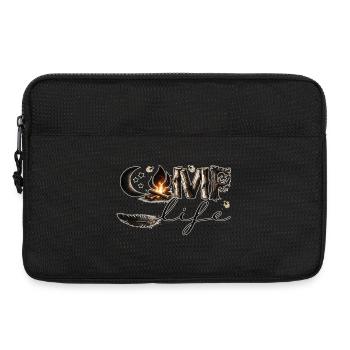 Vie de camp – Feu de camp, nature et liberté - Sacoche pour ordinateur portable 13 pouces - noir - Devant