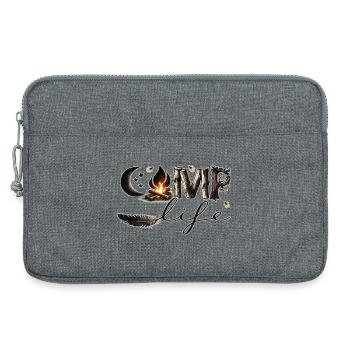 Camp Life – Lagerfeuer, Natur & Freiheit - Laptoptasche 13" - Grau meliert - Vorne