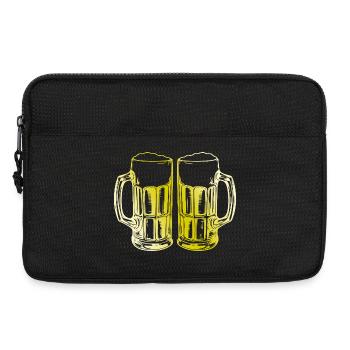 Beer Beer Glasses Toast - Laptop bag 13" - black - Front