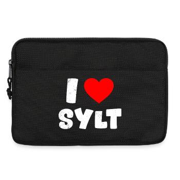 Vacances en mer du Nord J’ADORE SYLT Wadden Sea Drôle - Sacoche pour ordinateur portable 13 pouces - noir - Devant