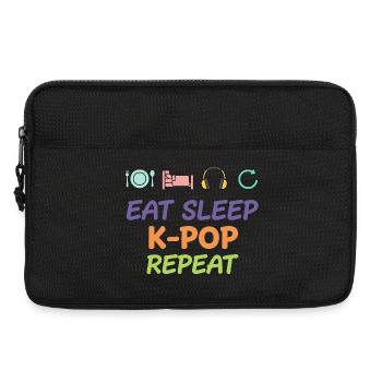 Mange, Dors, K-Pop, Rediffusion, Musique pop coréenne, vie - Sacoche pour ordinateur portable 13 pouces - noir - Devant