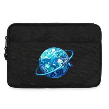 Earth Blue Planet Satellite Globe Satellite Ring - Laptop bag 13" - black - Front
