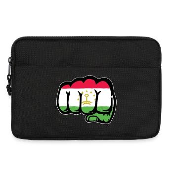 Tadschikisten_Flagge_Faust_used - Laptoptasche 13" - Schwarz - Vorne