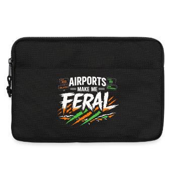Reiseangst-humor, Flughafen-chaos, Fliegen Ist - Laptoptasche 13" - Schwarz - Vorne