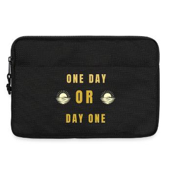 T-shirt motivant de la citation du lever du soleil One Day ou Day One - Sacoche pour ordinateur portable 13 pouces - noir - Devant