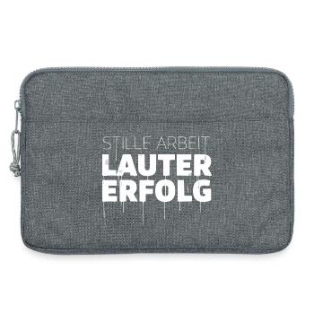 Quiet work, loud success - Laptop bag 13" - heather grey - Front