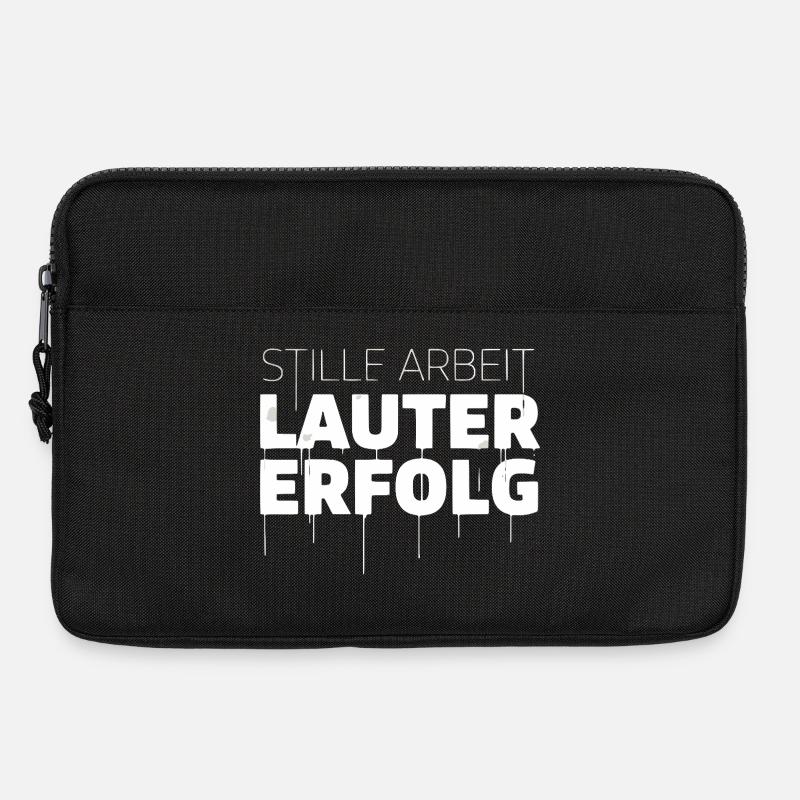Stille Arbeit, Lauter Erfolg - Laptoptasche 13" - Schwarz