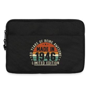 1946 Vintage Rétro Cadeau D'anniversaire - Sacoche pour ordinateur portable 13 pouces - noir - Devant