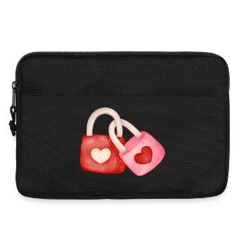 amoureux, fou amoureux, St-Valentin - Sacoche pour ordinateur portable 13 pouces - noir - Devant