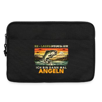 Angeln Geschenk Mann Angler Papa Re Lachs Modus - Laptoptasche 13" - Schwarz - Vorne