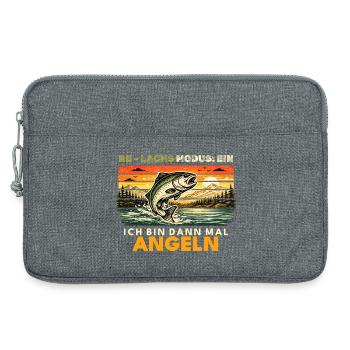 Pêche Cadeau Homme Pêcheur Papa Mode Salmon - Sacoche pour ordinateur portable 13 pouces - gris chiné - Devant