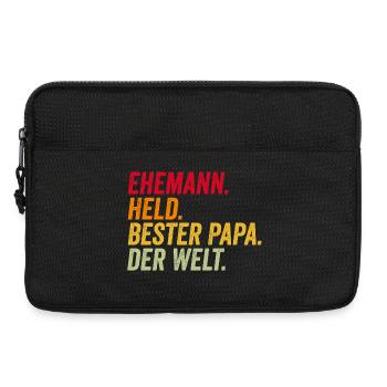 Ehemann Bester Papa Vatertag lustig - Laptoptasche 13" - Schwarz - Vorne