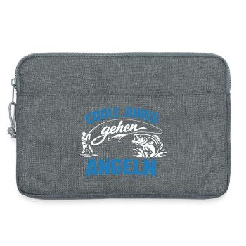 Pêche aux gars cool Hommes cadeaux - Sacoche pour ordinateur portable 13 pouces - gris chiné - Devant