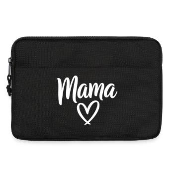 Mama Heart Script Logo - Sacoche pour ordinateur portable 13 pouces - noir - Devant