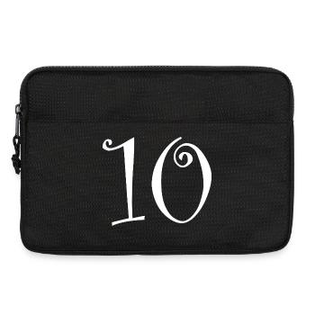 10. 10 YEARS. 10th ANNIVERSARY. 10 YEAR ANNIVERSARY. - Laptop bag 13" - black - Front