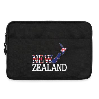 Carte terrestre de la Nouvelle-Zélande - Sacoche pour ordinateur portable 13 pouces - noir - Devant