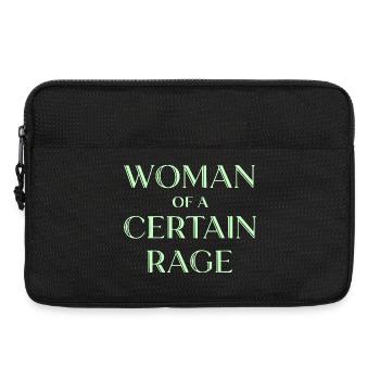 Femme puissante avec autocollants imprimés Attitude - Sacoche pour ordinateur portable 13 pouces - noir - Devant