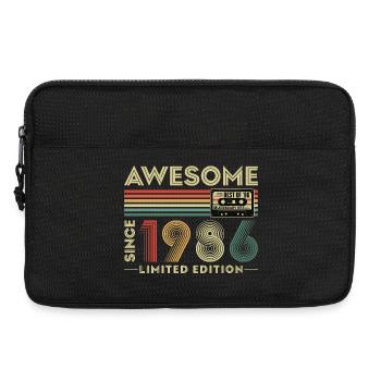 Cadeau de 40e anniversaire 1986 Vintage Rétro - Sacoche pour ordinateur portable 13 pouces - noir - Devant