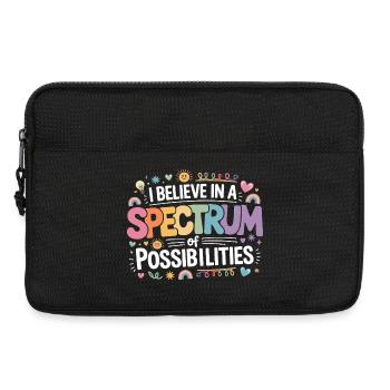 Autism Awareness Support rainbow - Laptop bag 13" - black - Front