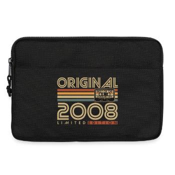 2008 Vintage Vintage Rétro Cadeau d’anniversaire - Sacoche pour ordinateur portable 13 pouces - noir - Devant