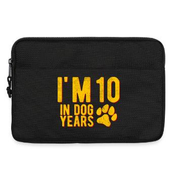 I'M 10 In Dog Years Circa 70 Years Funny Birthday - Laptop bag 13" - black - Front