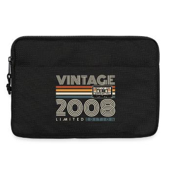 2008 Vintage Vintage Rétro Cadeau d’anniversaire - Sacoche pour ordinateur portable 13 pouces - noir - Devant
