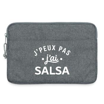 J'peux pas j'ai Salsa - Sacoche pour ordinateur portable 13 pouces - gris chiné - Devant