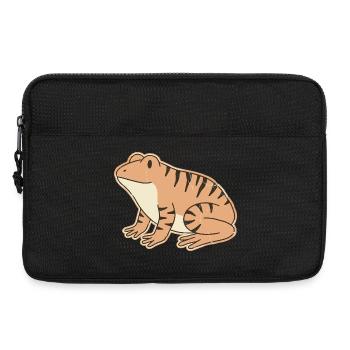 crapaud orange à rayures rétro rayures Tigrée - Sacoche pour ordinateur portable 13 pouces - noir - Devant
