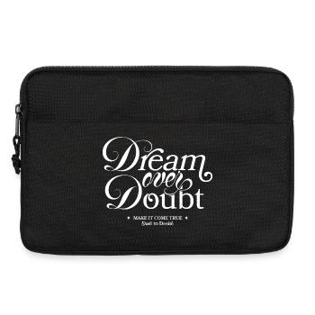 Dream Over Doubt Script Typo - Laptop bag 13" - black - Front