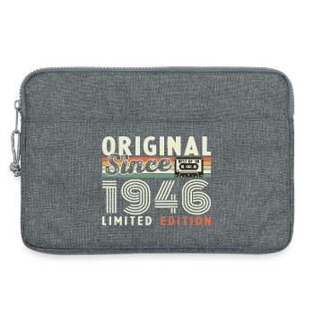 1946 Vintage Retro Birthday Gift - Laptop bag 13" - heather grey - Front