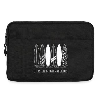 Surf Shirt Life is Full of Choices - Laptop bag 13" - black - Front