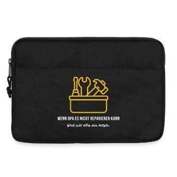 Wenn Opa es nicht reparieren kann - Lustiges Handw - Laptoptasche 13" - Schwarz - Vorne