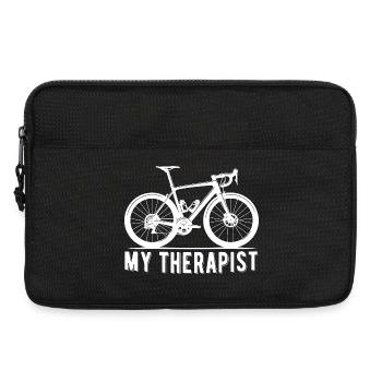 Mon thérapeute Cyclisme vélo Vélo Drôle - Sacoche pour ordinateur portable 13 pouces - noir - Devant